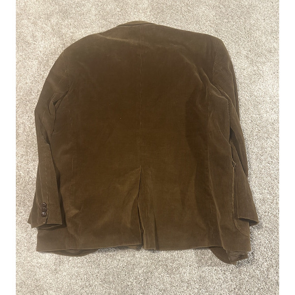 David Taylor Men’s Corduroy Blazer 46L Brown Sport Coat Jacket Cotton 2 Button - Picture 11 of 11